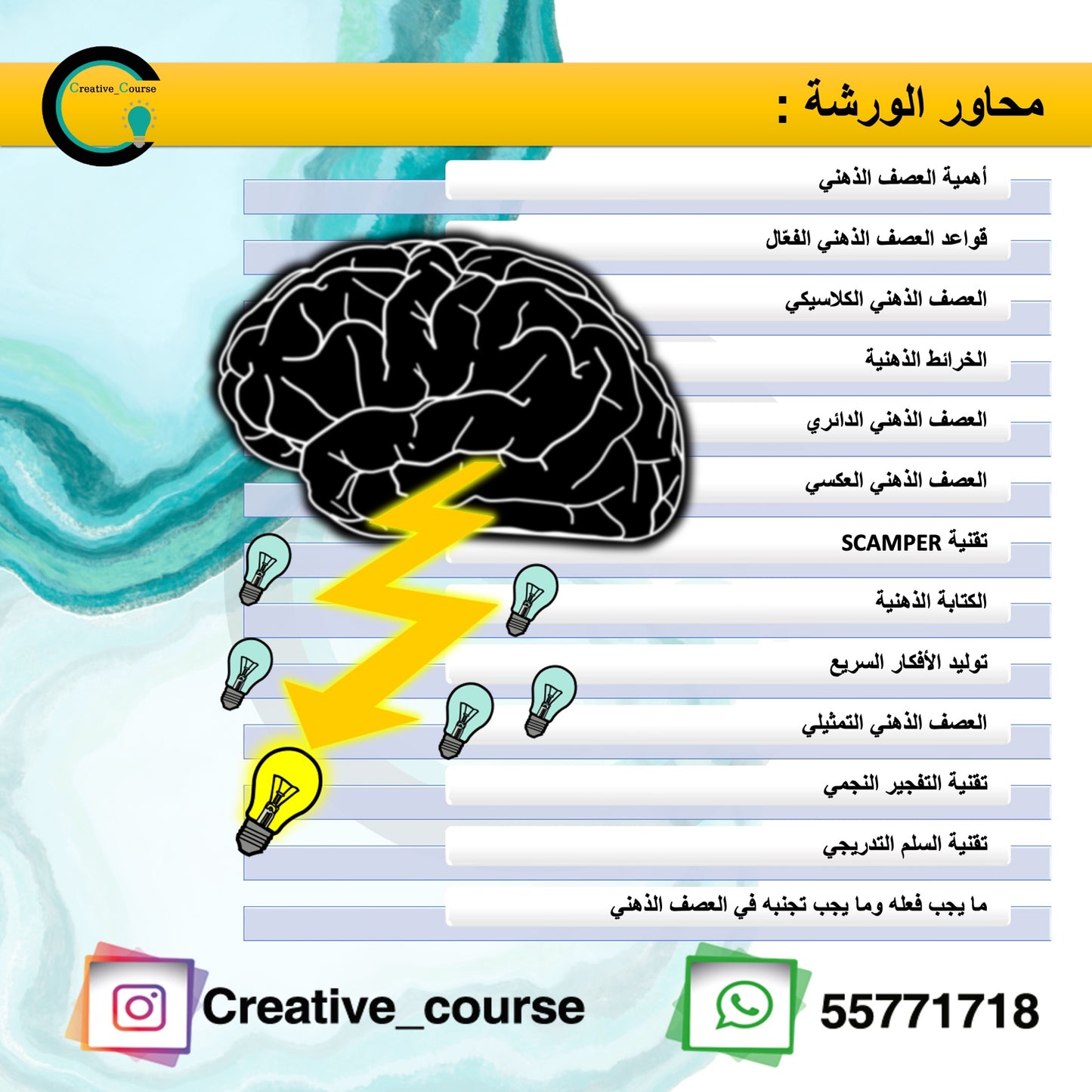 انشطة العصف الذهني الفعالة
